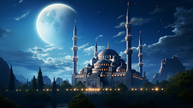 The Blue Mosque or Sultanahmet Camii with