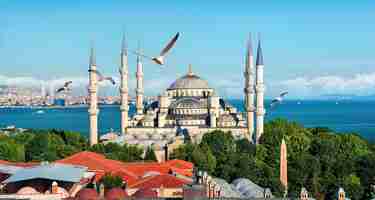 Photo blue mosque in turkey