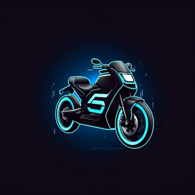 A blue motorcycle with the number 5 on it