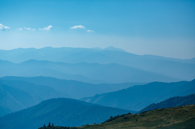 Blue mountains in ukraine carpathians