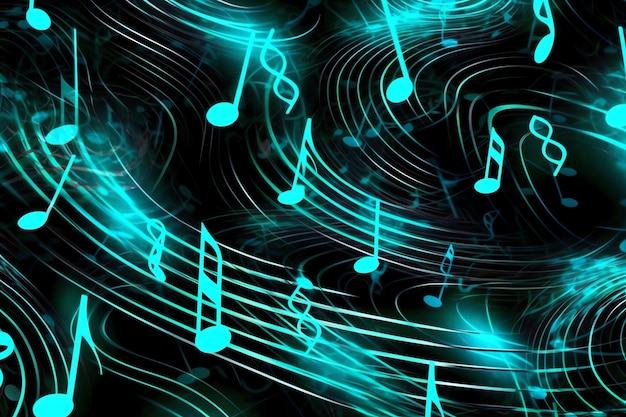 A blue music background