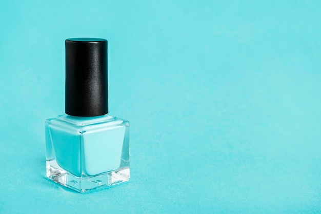 Blue nail polish