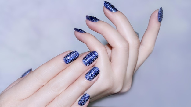 Photo blue nails