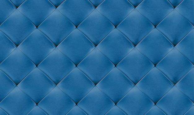 Blue natural leather background classic checkered pattern for furniture wall headboard