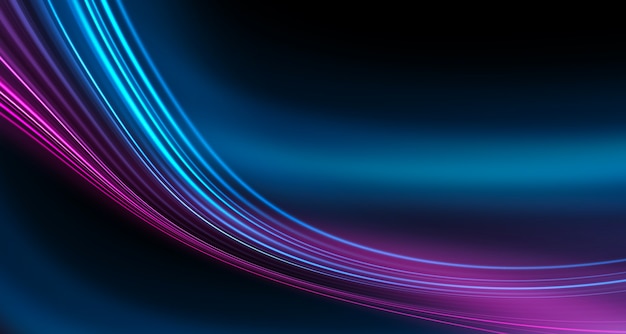 Blue neon with bright flowing lines.