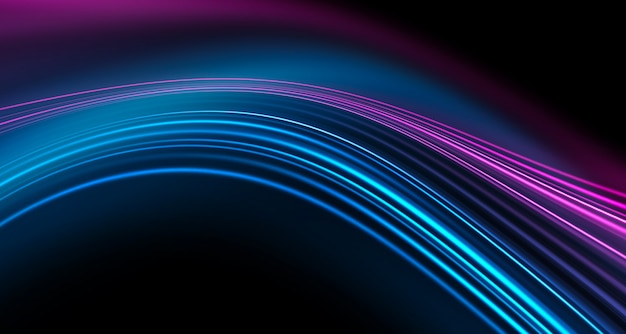 Blue neon with bright flowing lines.