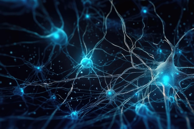 Blue neurons wallpaper