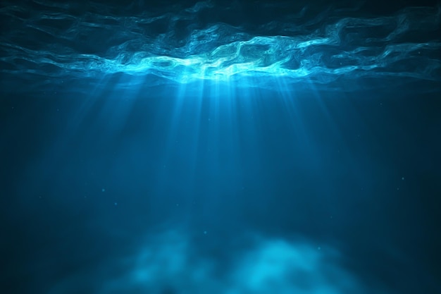 Photo blue ocean seawater underwater background