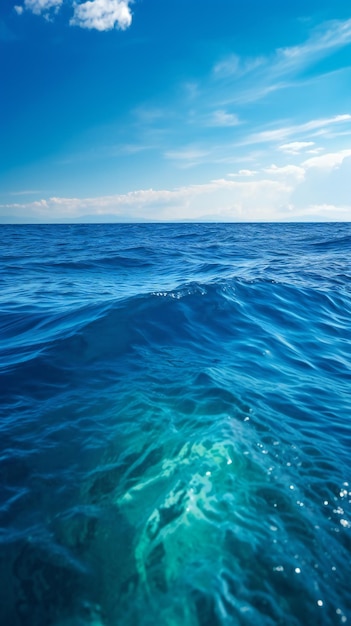 写真 青い海の水背景クリエイティブ デジタル イラスト自然海海