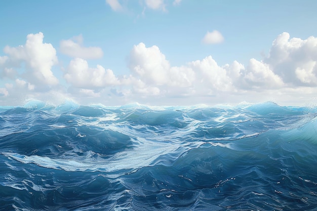 Голубая волна океана Голубая океанская волна Голубая океанская волна