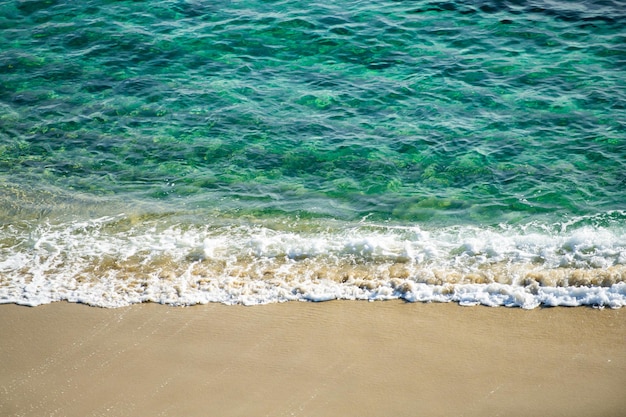 青い海の波海の波自然の背景青いきれいな波状の海水