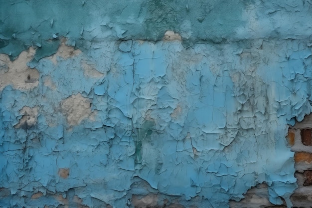 Blue old wall grunge street Generate Ai