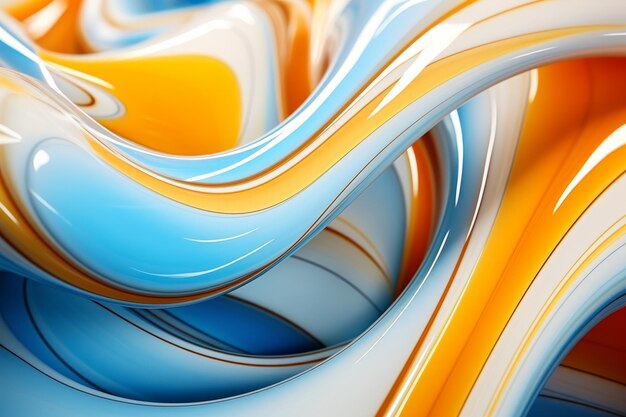 Blue and orange abstract painting