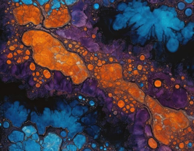 blue and orange abstract pattern