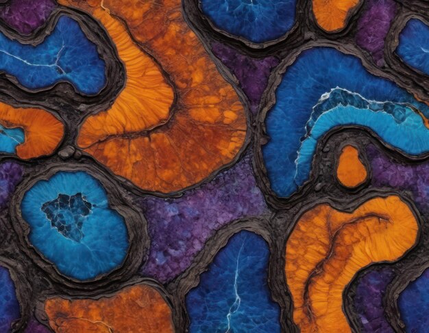 blue and orange abstract pattern