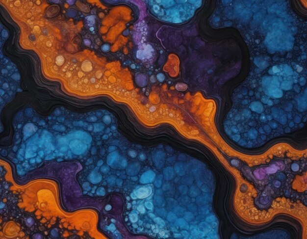 blue and orange abstract pattern