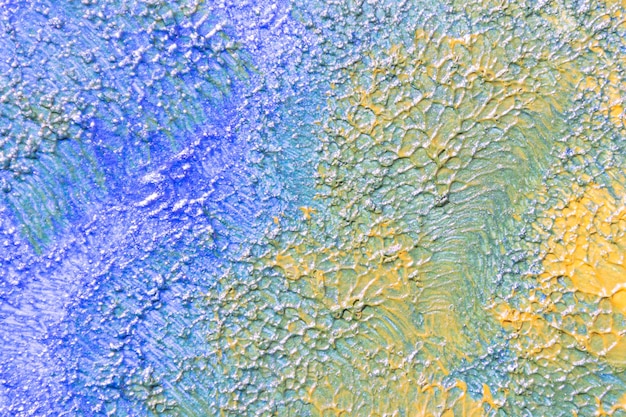 Blue and orange acrylic paint texture