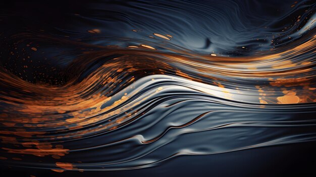 A blue and orange background with a black background and a white light in the middle.