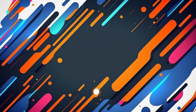 Photo blue and orange background with a black background