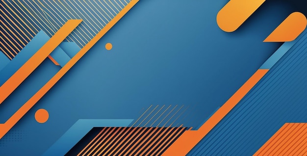 A blue and orange background with a blue background and the text box