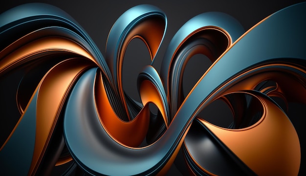 Blue and orange background with a pattern of swirls