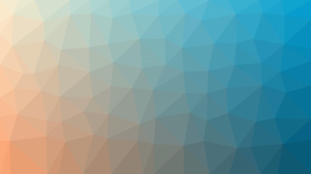 A blue and orange background with a triangle pattern.