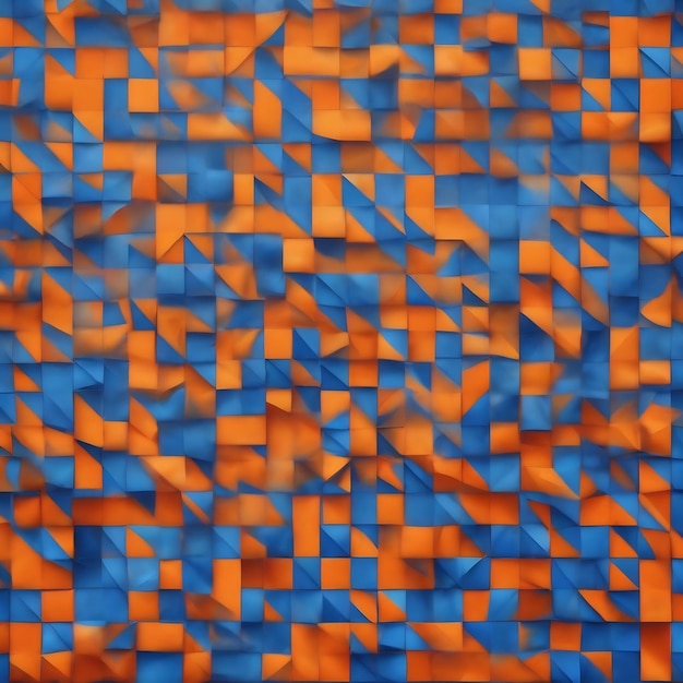 Blue and orange background with a triangle pattern