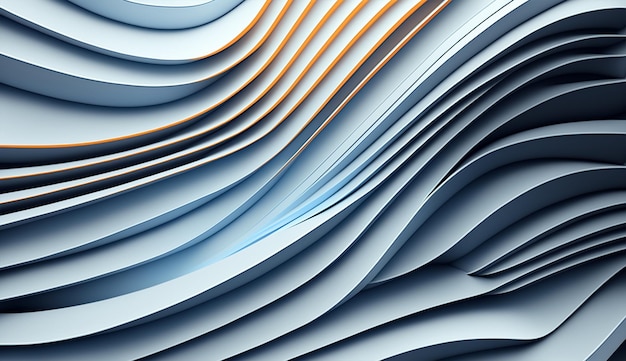 A blue and orange background with a wavy design.