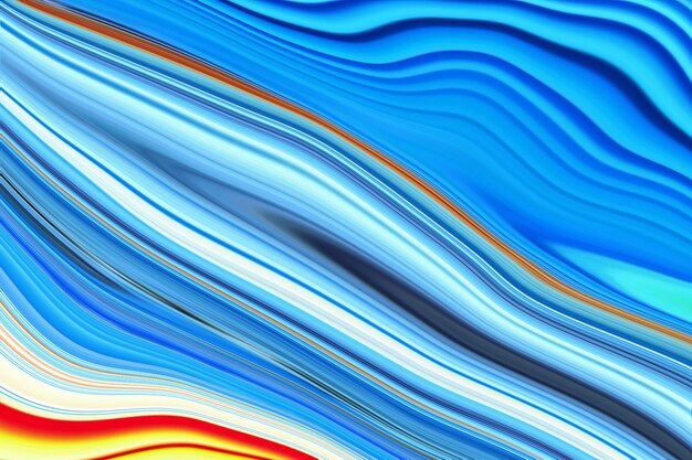 A blue and orange background with a wavy pattern.