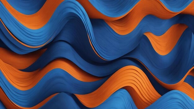 Blue and orange background with a wavy pattern