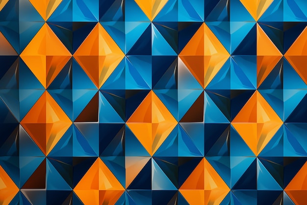 Blue and orange diamondshaped pattern Dynamic Background