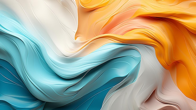 blue and orange waves background HD 8K wallpaper Stock Photographic Image