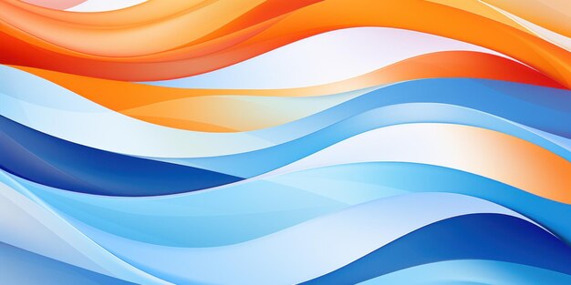 A blue and orange waves