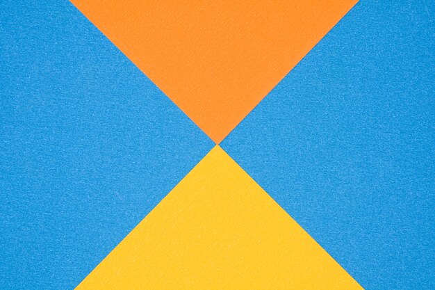 青、オレンジ、黄色の紙の質感