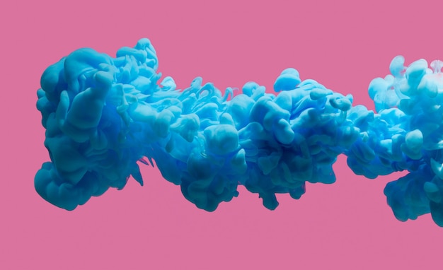 사진 파스텔 핑크에 파란 페인트 추상 구름입니다.