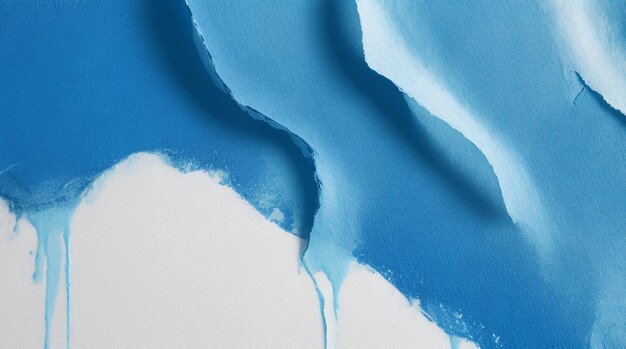 Blue paint texture on white canvas minimalistic art