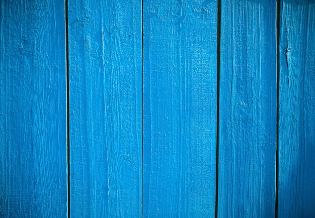 Blue painted natural wooden texture. Closeup