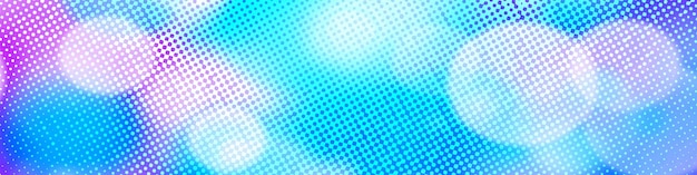Blue panorama bokeh background with copy space for text or image usable for banner poster cover ad events party sale celebrations and various design works