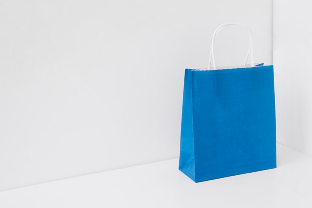 Blue paper bag