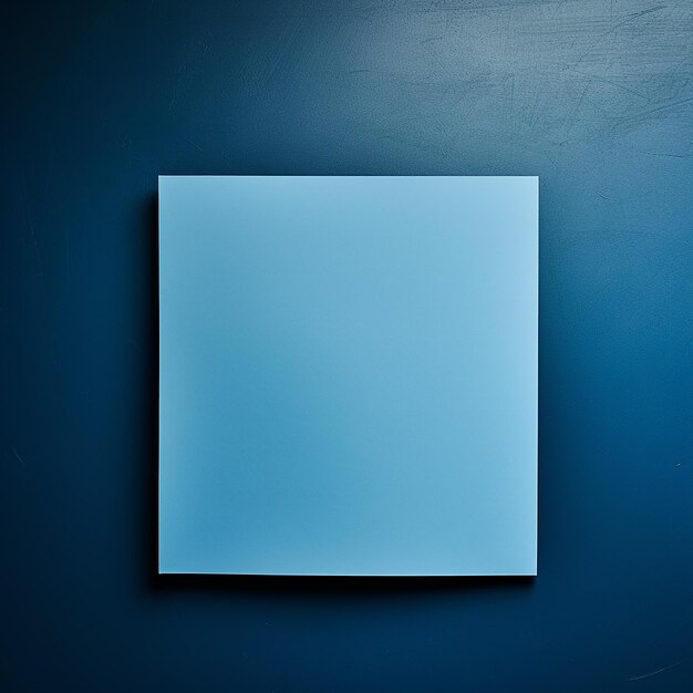 A blue paper on blue plain background