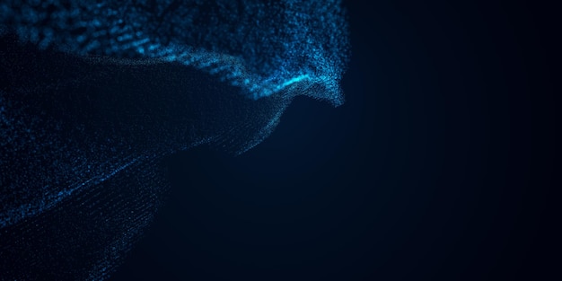 blue particles abstract data network background