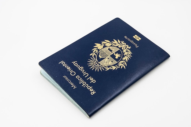 A blue passport with the word passport on it