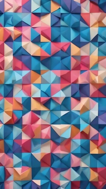 Blue pastel color paper geometric flat background