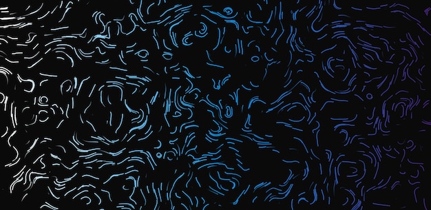 A blue pattern on a black background