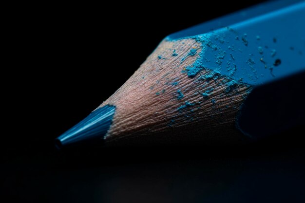 Blue pencil indoors Generative AI