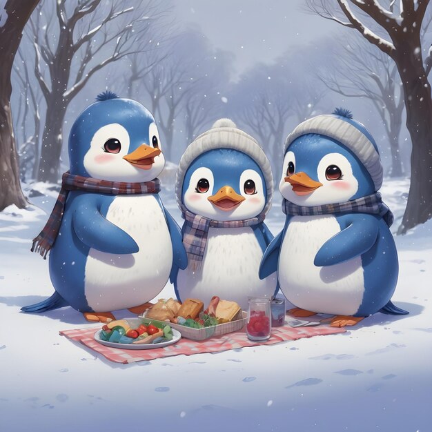 Photo blue penguin