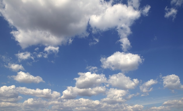 ブルーの完璧な夏の空白い雲
