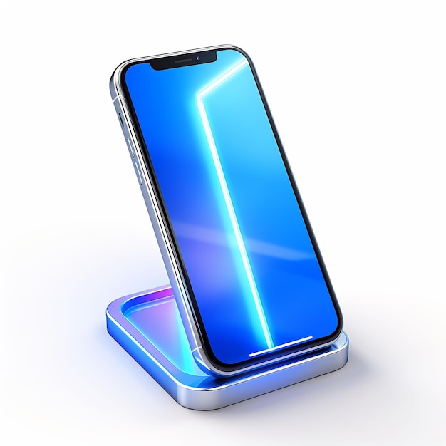 a blue phone with a blue case that says samsung on the bottom