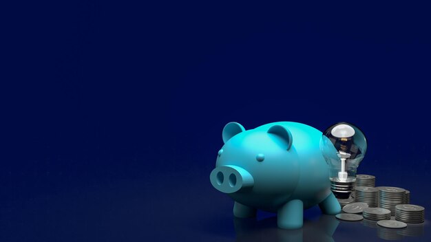 Blue Piggy Bank Illustration Graphic by lizstudio · Creative Fabrica