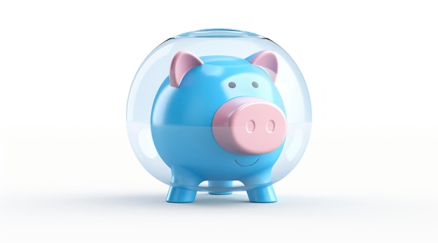 Blue piggy bank